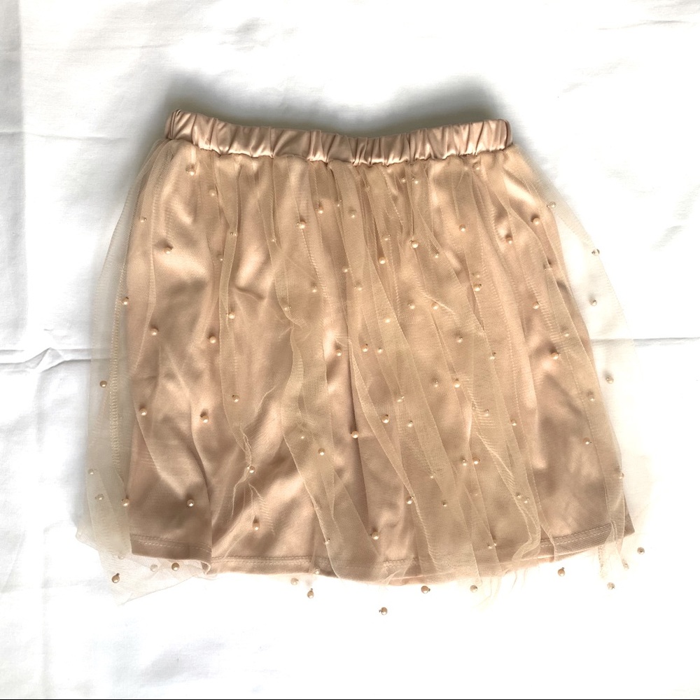 Nine 1 Eight Pearl Tutu Skirt Champagne Girls 12